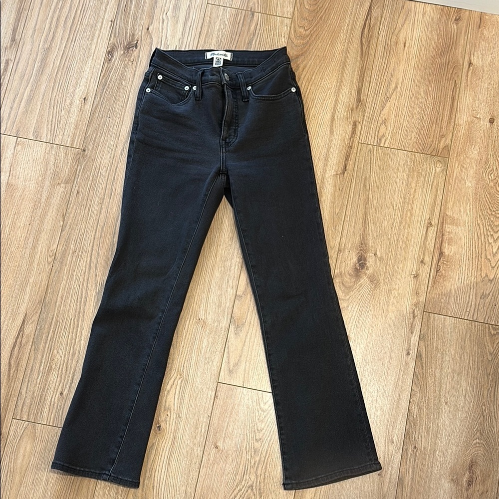 Madewell Black kick out flare Jeans